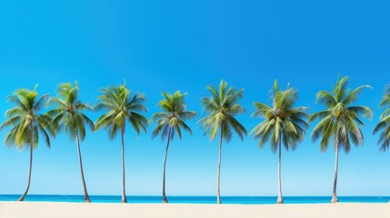 Fototapeta premium paradise blue palm trees