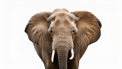 Naklejka premium Elephant on isolated white background