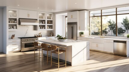 sleek kitchen mock up