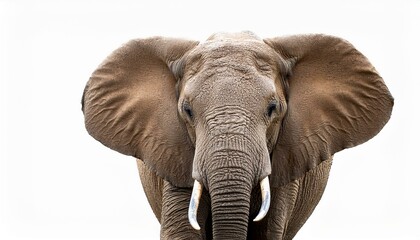 Elephant on isolated white background