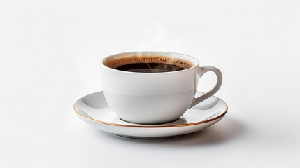 cappuccino coffee isolated on white