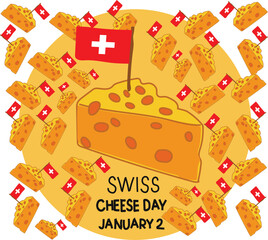 swiss cheese day day is celebrated every year on 2 january.