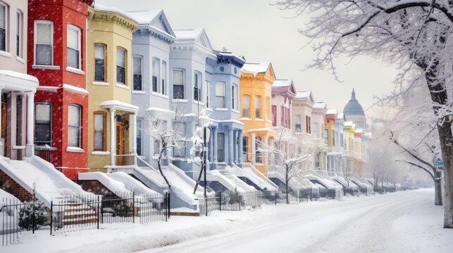 rooftops dc row houses