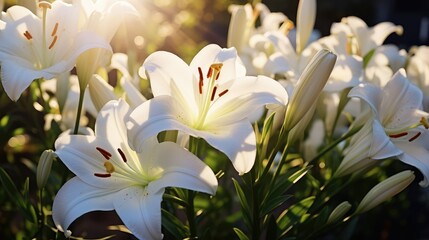 Obraz premium garden white flowers