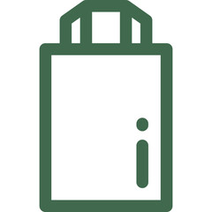 Packaging design symbols and icons for bags and containers used in various industries