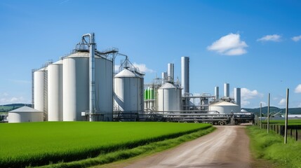 Fototapeta premium tanks milk processing plant