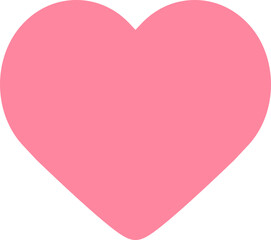 Isolated heart shape flat icon.
Valentine's Day love element.