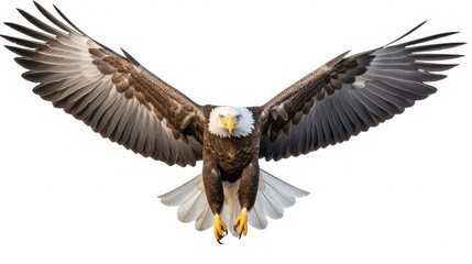 Obraz premium gaze eagle white background