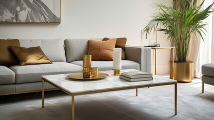 table marble white gold