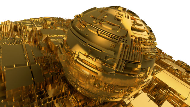 Luxurious Golden Textures and Glittering Spheres Shimmering Metallic Background Collection. Futuristic tech spirals desktop background image beautiful desktop background wallpaper.