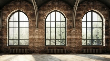 Fototapeta premium arched large brick wall