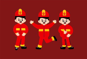 Illustration Kids Cute Wear Costume Profession