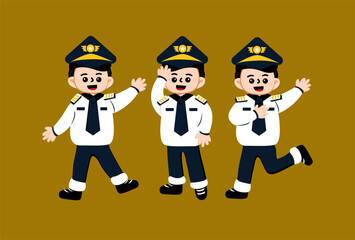 Illustration Kids Cute Wear Costume Profession