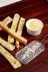 cheese parmesan cheddar french bread parsley creamy italian food photography background product art