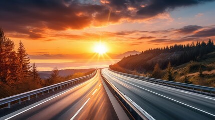 Fototapeta premium sunspeed cars road