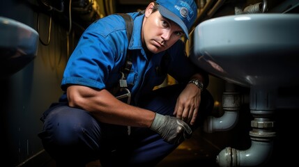 wrench tradesman blue collar worker