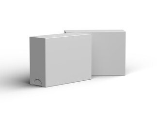 Rendered image of a wide rectangular sliding drawer box on a light background