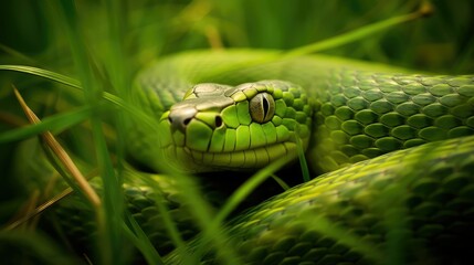 Fototapeta premium blending green snake