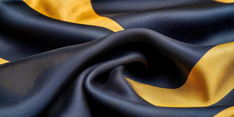 Closeup of cotton fabric texture in pattered color print pattern, textile background for backdrop