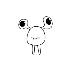 cute monster abstract character design