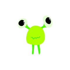 cute monster abstract character design