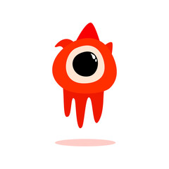 cute monster abstract character design