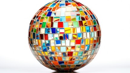 mosaic globe isolated on white