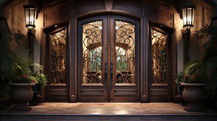 ironwork expensive house front door