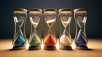 Fototapeta premium infocreative hour glass infographic