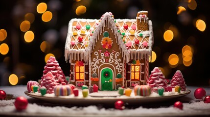 festive christmas gingerbread house