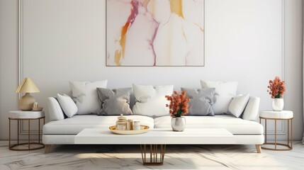 marble furniture on white