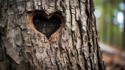 carved black outline heart