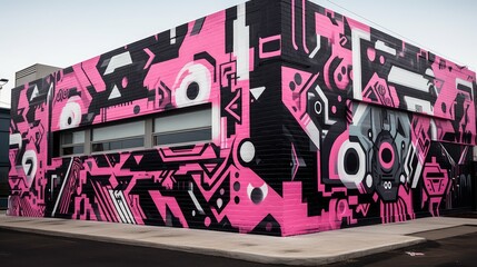 design pink black geometric background