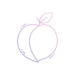 Peach vector icon