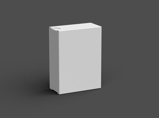 Rendered image of a wide rectangular sliding drawer box on a dark background