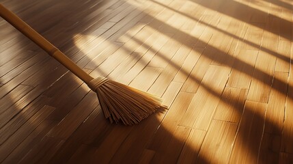  Sweeping Bamboo Flooring with a Soft-Bristle Broom
