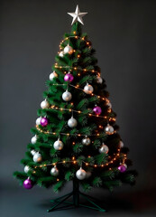 Fototapeta premium Bright and Festive Holiday Tree