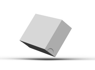 Rendered image of a wide rectangular sliding drawer box on a transparent background