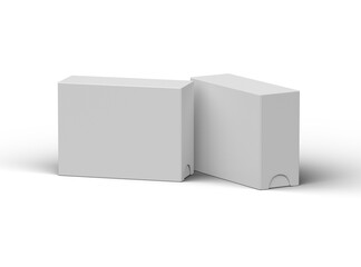 Rendered image of a wide rectangular sliding drawer box on a transparent background