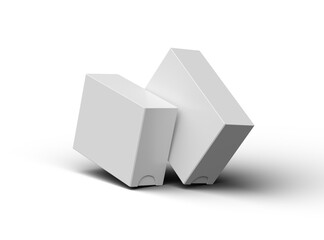 Rendered image of a wide rectangular sliding drawer box on a transparent background