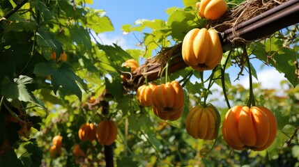 trellis pumpkin plant