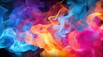 Fototapeta premium rainbow colorful fire