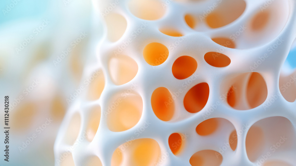 Aufkleber abstract close-up of organic structure with holes and soft color gradients
