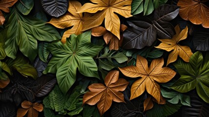 Fototapeta premium greenery background pattern leaves