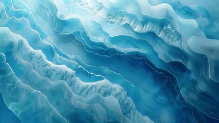 Obraz premium An abstract marble design in vibrant blue tones, with fluid lines and soft waves for use in wallpaper backgrounds
