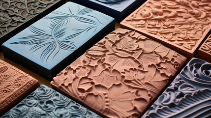 block linoleum print texture