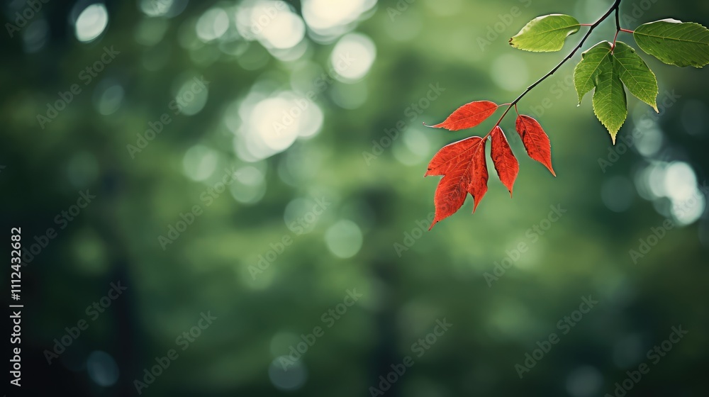 Wall mural graceful leaf tree