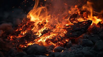 Naklejka premium embers fire ashes
