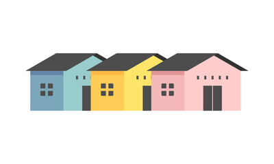 Beautiful residential illustration design vector