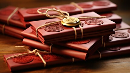sophistication gold wax seal